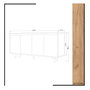 Hanah Home Consola Roble y Blanco 140x86x40 cm Tablero Partículas Melamina Moderna Funcional
